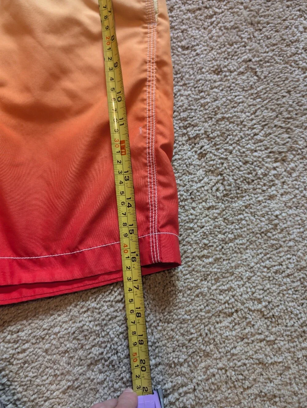 GAP Boys Ombre Yellow to Red Swim Trunks
